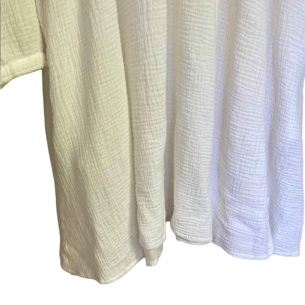 Myrah Penaloza Frieda Gown - White Cotton Gauze Lined Midi Dress - Picture 12 of 17